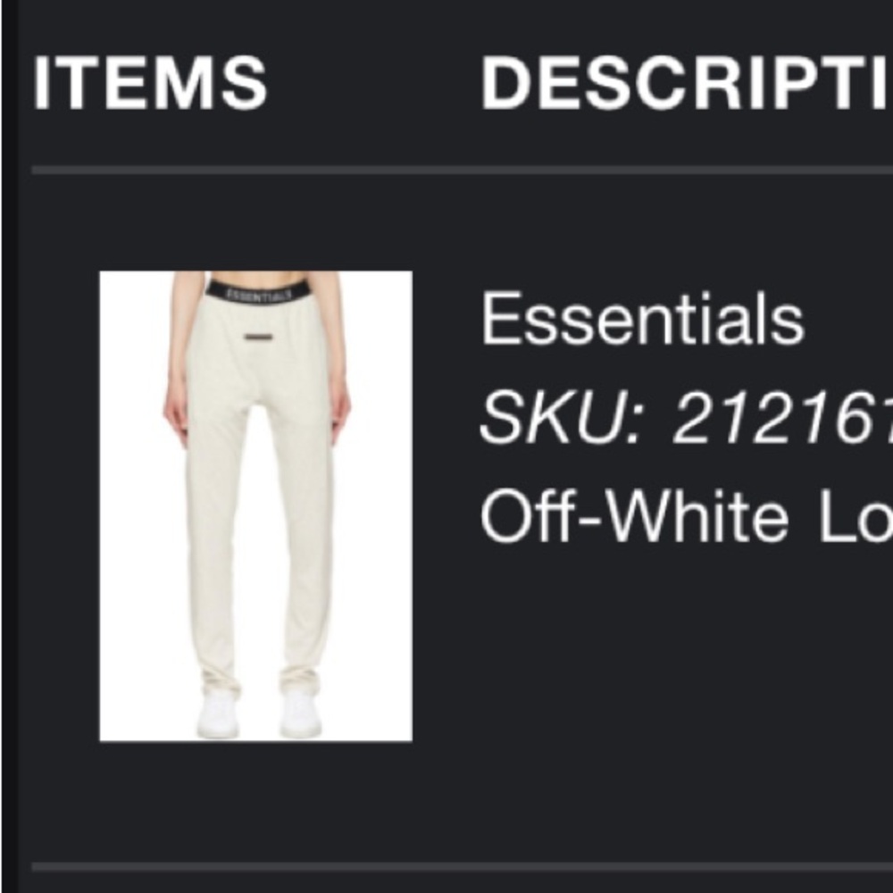 Essentials Cream Lounge Joggers with Branded Waistband
